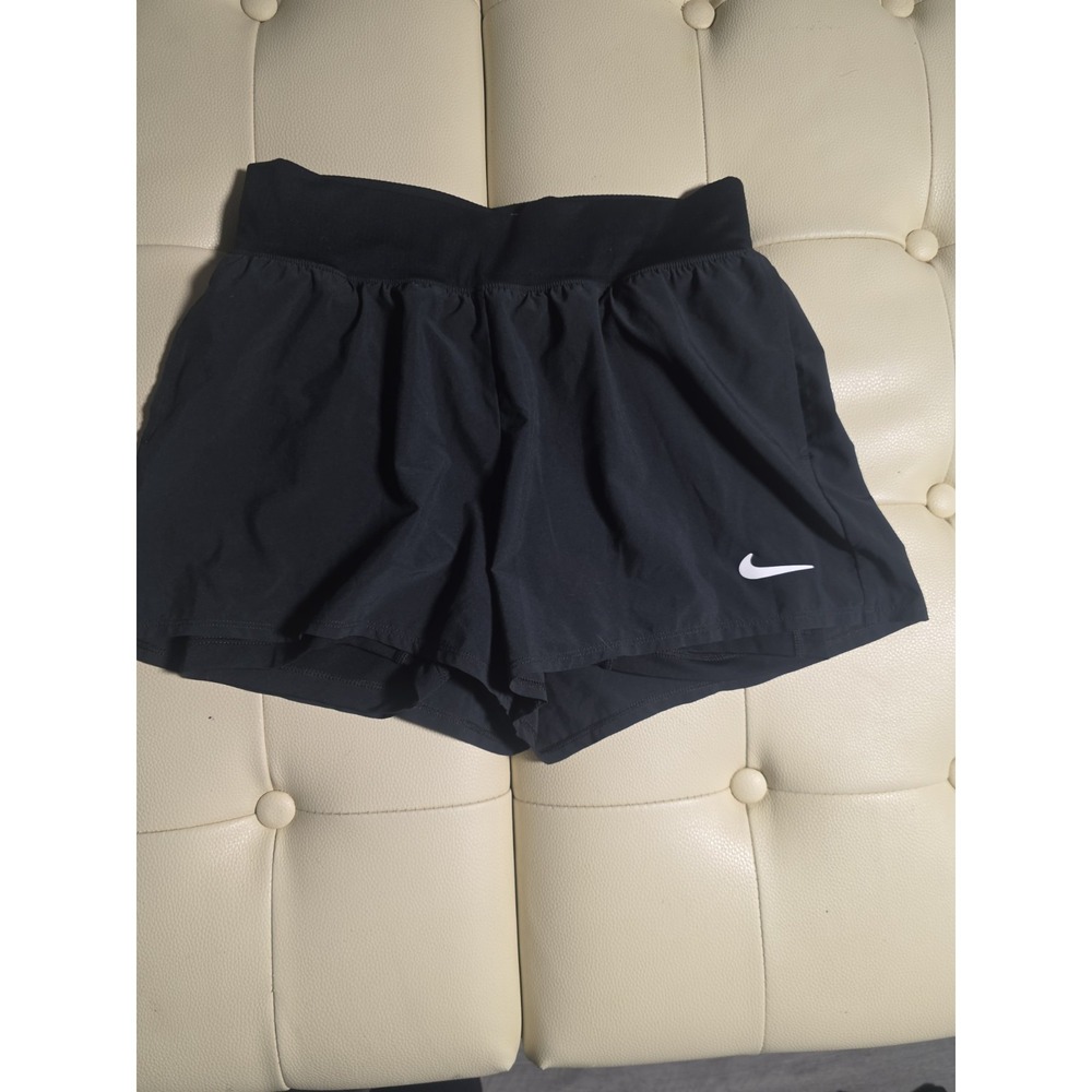 Nike Dri Fit Just Do It Flex 2-in-1 Training Shorts Womens Small Black Running
